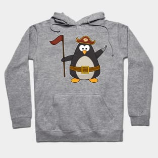 Penguin as Pirate with Pirate belt & Pirate hat Hoodie